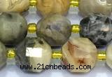 CCB1288 15 inches 9mm - 10mm faceted crazy lace agate beads