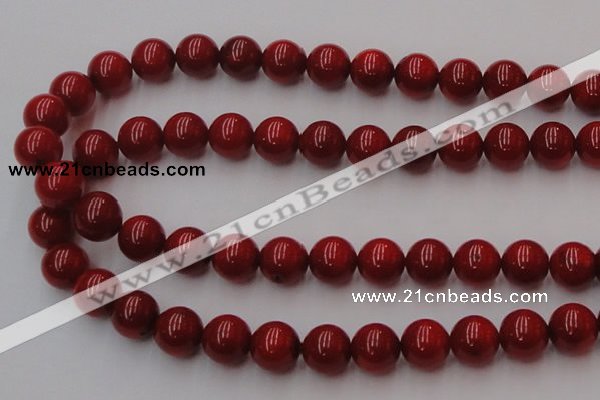 CCB129 15.5 inches 11mm round red coral beads strand wholesale