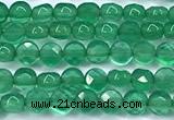 CCB1362 15 inches 2.5mm faceted coin green agate beads