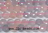 CCB1370 15 inches 4mm faceted coin morganite beads