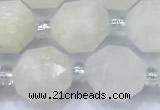 CCB1451 15 inches 9mm - 10mm faceted white moonstone beads