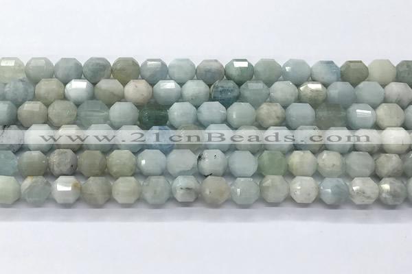 CCB1501 15 inches 7mm - 8mm faceted aquamarine beads