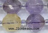 CCB1514 15 inches 9mm - 10mm faceted ametrine beads