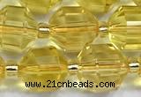 CCB1521 15 inches 8mm - 9mm faceted citrine gemstone beads