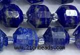 CCB1523 15 inches 8mm - 9mm faceted lapis lazuli gemstone beads