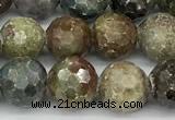 CCB1544 15 inches 8mm faceted round corundum beads