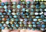 CCB1741 15 inches 6mm faceted coin ocean agate beads