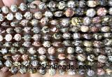 CCB1786 15 inches 6mm faceted coin leopard skin jasper beads