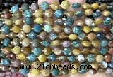 CCB1798 15 inches 6mm faceted coin ocean jasper beads