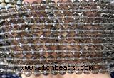 CCB1824 15 inches 6mm faceted coin ice obsidian beads