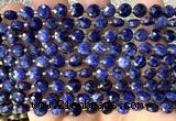CCB1841 15 inches 6mm faceted coin sodalite gemstone beads
