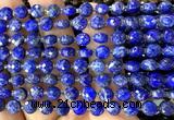 CCB1845 15 inches 6mm faceted coin lapis lazuli beads
