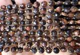 CCB1852 15 inches 6mm faceted coin red tiger eye beads