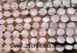 CCB1902 15 inches 8mm faceted coin rose quartz beads