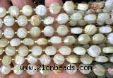 CCB1961 15 inches 8mm faceted coin Afghanistan jade beads