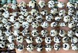 CCB1990 15 inches 8mm faceted coin dalmatian jasper beads