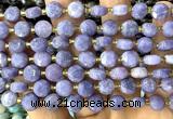 CCB2014 15 inches 8mm faceted coin dyed jade beads