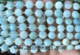 CCB2044 15 inches 8mm faceted coin amazonite beads wholesale