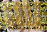 CCB2086 15 inches 10mm faceted coin citrine beads wholesale