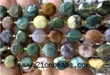 CCB2151 15 inches 10mm faceted coin ocean jasper beads