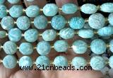 CCB2182 15 inches 10mm faceted coin amazonite gemstone beads
