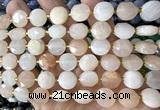CCB2326 15 inches 12mm faceted coin pink aventurine jade beads