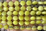 CCB2331 15 inches 12mm faceted coin Korean jade beads