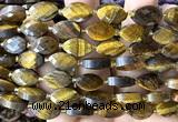 CCB2519 15 inches 9*14mm faceted marquise yellow tiger eye beads