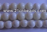 CCB300 15.5 inches 4mm round white coral beads wholesale