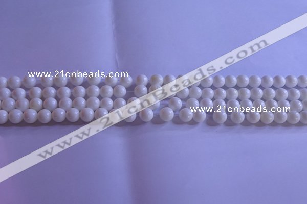 CCB400 15.5 inches 4mm round white tridacna beads wholesale