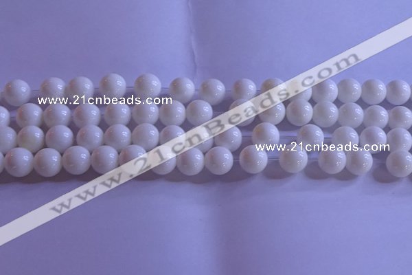 CCB403 15.5 inches 10mm round white tridacna beads wholesale