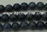 CCB450 15.5 inches 4mm round blue coral beads wholesale