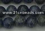 CCB453 15.5 inches 10mm round blue coral beads wholesale