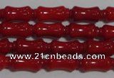 CCB50 15.5 inches 5*11mm bamboo shape red coral beads Wholesale