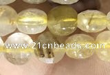 CCB611 15.5 inches 6mm faceted coin citrine gemstone beads