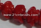 CCB62 15.5 inches 10-11mm rose shape red coral beads Wholesale