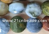 CCB625 15.5 inches 6mm faceted coin ocean agate gemstone beads