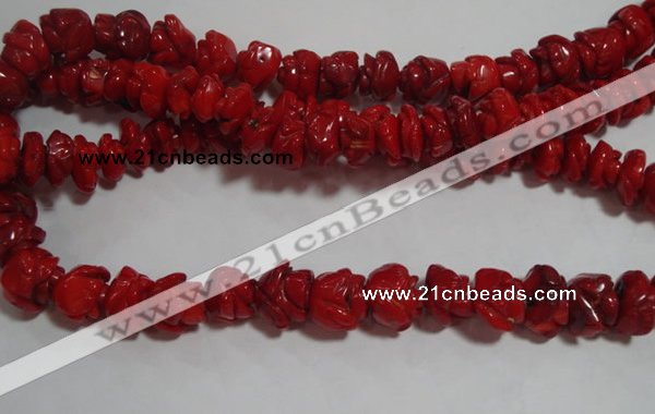 CCB63 15.5 inches 13mm rose shape red coral beads Wholesale