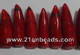 CCB66 16 inches horn shape red coral beads Wholesale