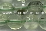 CCB687 15.5 inches 10mm faceted coin prehnite gemstone beads