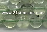 CCB702 15.5 inches 6mm faceted coin prehnite gemstone beads