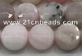 CCB724 15.5 inches 8mm faceted coin pink opal gemstone beads