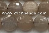 CCB725 15.5 inches 8mm faceted coin moonstone gemstone beads