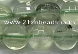 CCB728 15.5 inches 8mm faceted coin prehnite gemstone beads