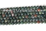 CCB750 15.5 inches 8mm faceted coin Indian bloodstone gemstone beads