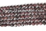 CCB751 15.5 inches 8mm faceted coin red garnet gemstone beads