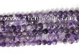 CCB753 15.5 inches 8mm faceted coin dogtooth amethyst beads