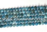 CCB763 15.5 inches 8mm faceted coin apatite beads