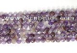 CCB764 15.5 inches 8mm faceted coin purple phantom quartz  beads