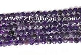CCB767 15.5 inches 8mm faceted coin amethyst beads